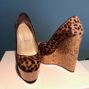 Sold! Authentic Christian Louboutin Ponyhair Wedge 6.5